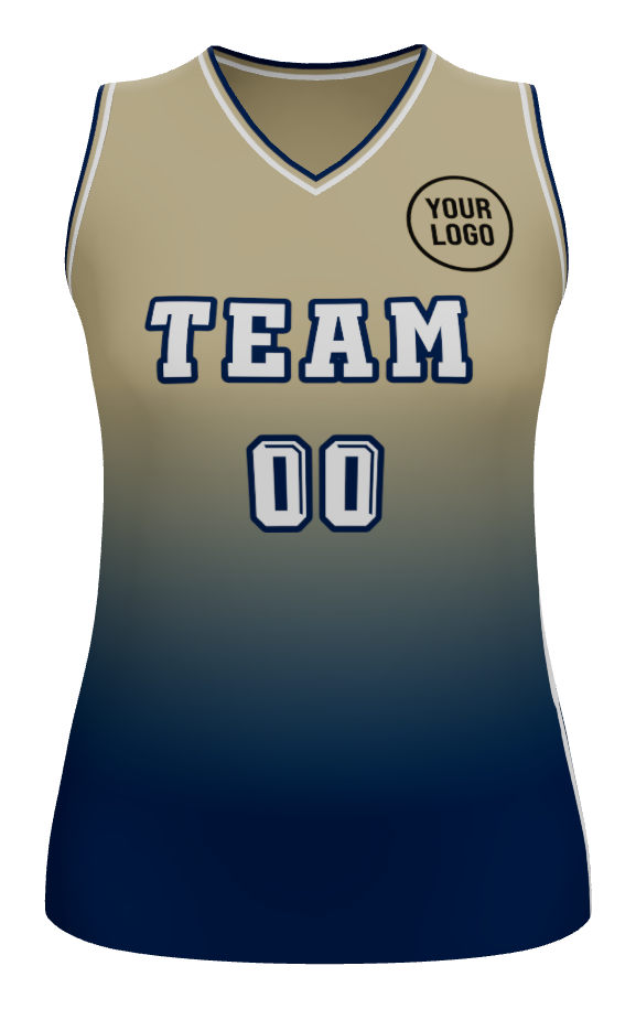 Womens Halfcourt V-Neck Basketball Jersey, design 03